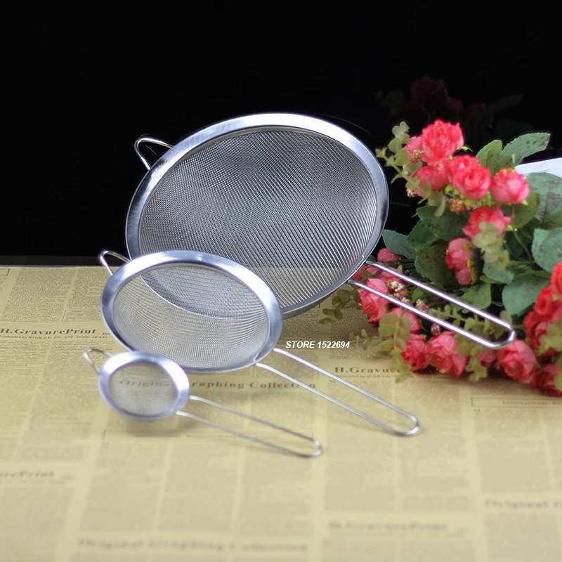 Home Baking Sieve Flour Sifter Portable Flour Shakers Quality SUS304