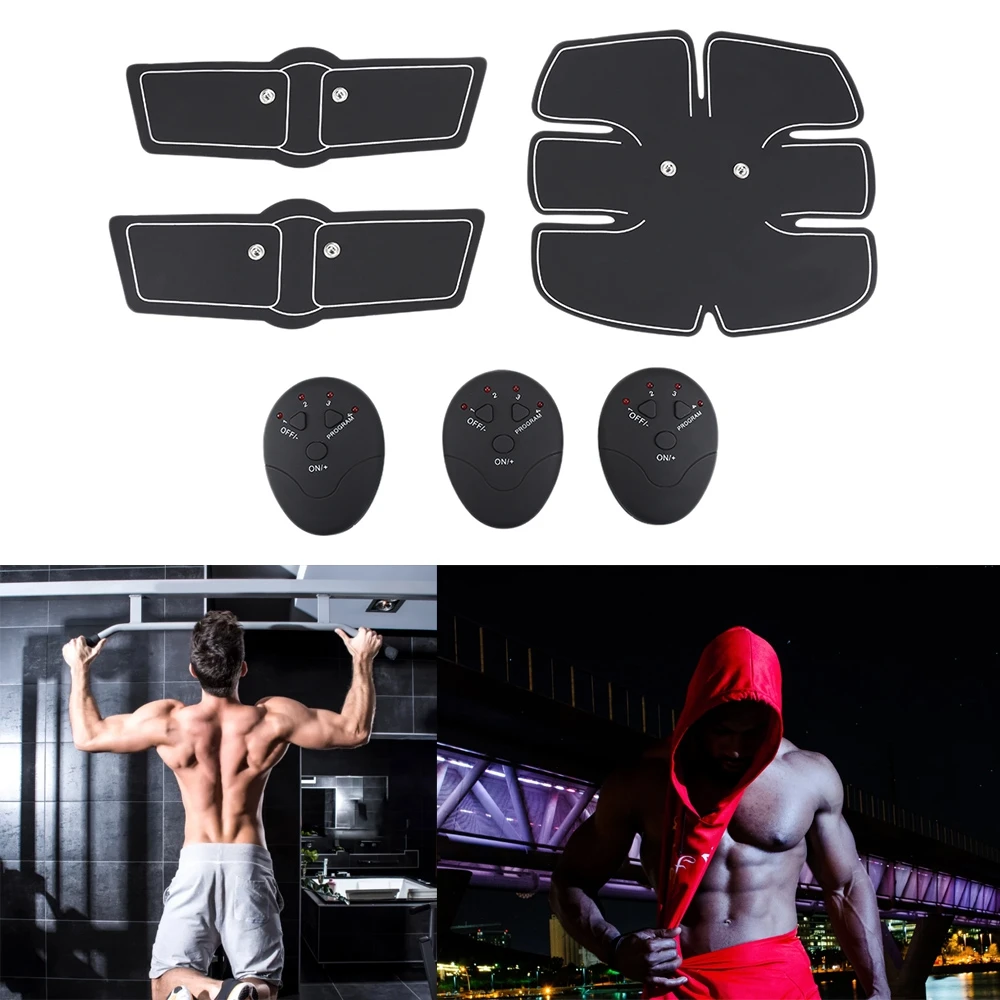 3Pcs Body Slimming Shaper Machine TENS Electronic Abdominal Fitness Accessories EMS Wireless Electric Muscle Stimulator Massager 3Pcs Body Slimming Shaper Machine TENS Electronic Abdominal Fitness Accessories EMS Wireless Electric Muscle Stimulator Massager
