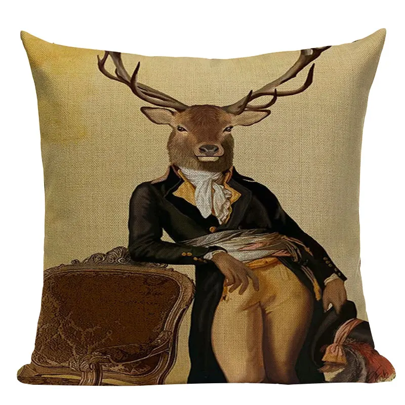 Nordic Dog Lion Decoration Home Pillows Case Cartoon Cute Bunny Square Throw Pillow Covers 45Cmx45Cm Sofa Printed Cushion Cover - Image 3