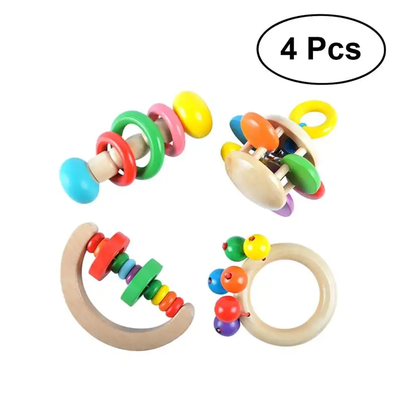 Plastic Baby Rattles Hand Shake Bell Early Learning Educational Toys Kid Gift