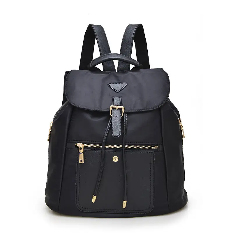 

Causal Women'S Black Backpack Fashion PU Leather Bag For Student'S Large Capicity Retro Travel Zipper Bags Mochila