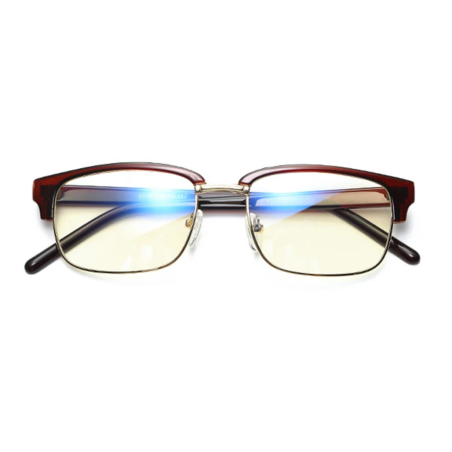 RBEWTP TR90 анти-голубые световые очки для чтения радиационно-стойкие прозрачные линзы очки компьютерные игровые очки оправа очки - Цвет оправы: Brown C29-1