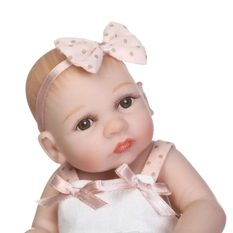 

28cm twin Newborn Baby Born baby doll emulation Baby full silicone shower doll