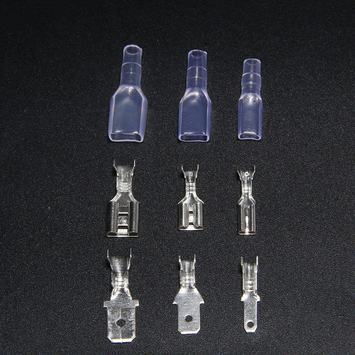 270Pcs/Box Electrical Wire Crimp Terminal Connector Male Female Spade Assorted Kit Tinned Brass Spade Terminal Connectors