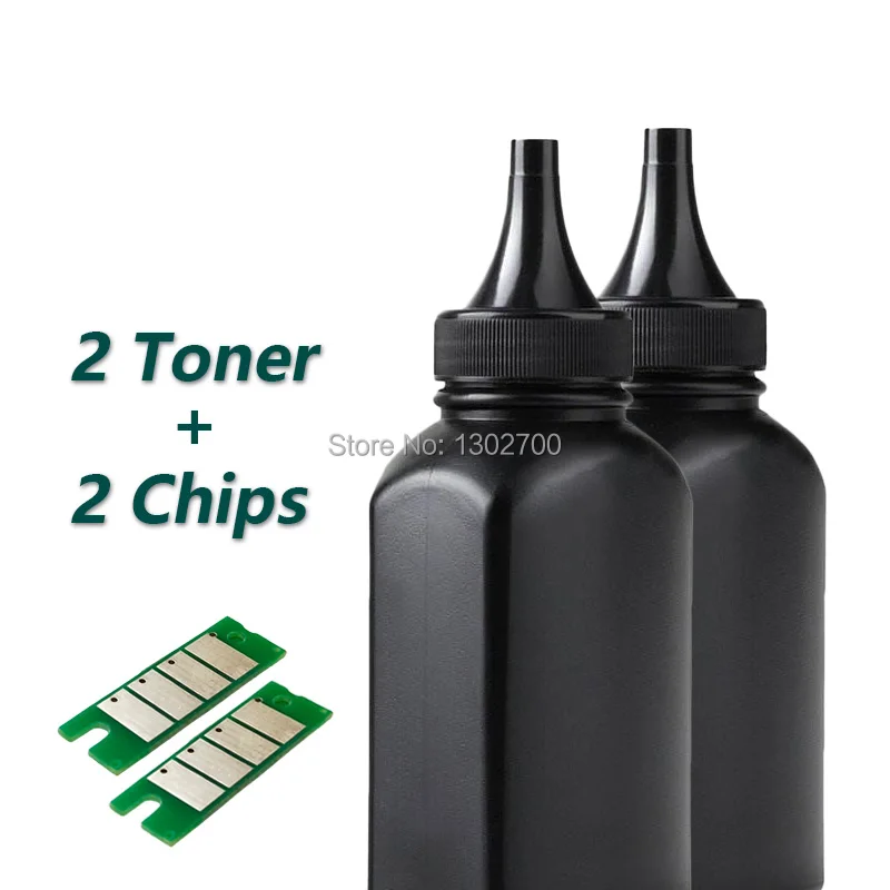 2 زجاجة الحبر + 2 رقاقة لريكو SP150 SP 150 SP150su SP150w SP150suw SP150 سو SP150 w SP150 suw SP 150su طابعة ليزر مسحوق