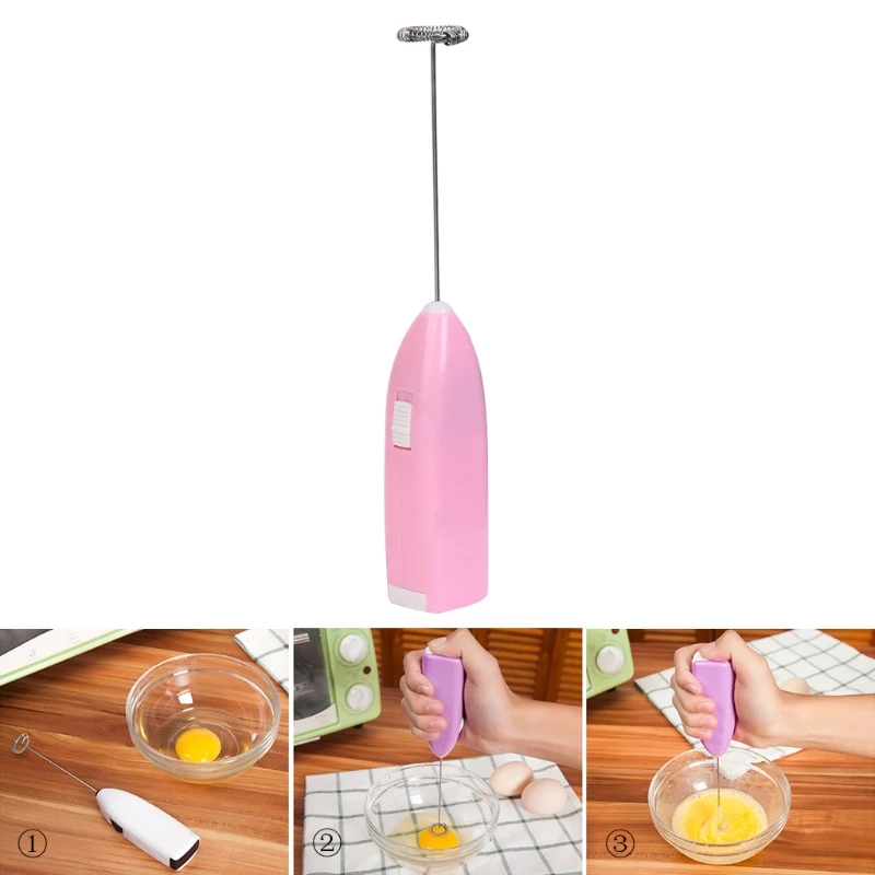 

Mini Egg Beater Electric Hand-held Milk Coffee Frother Mixer Kitchen Foamer Tool