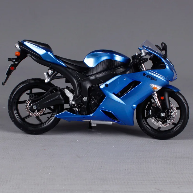 Мотоциклетная модель велосипеда Maisto 1:12 Kawasaki Ninja ZX 6R сине красного цвета
