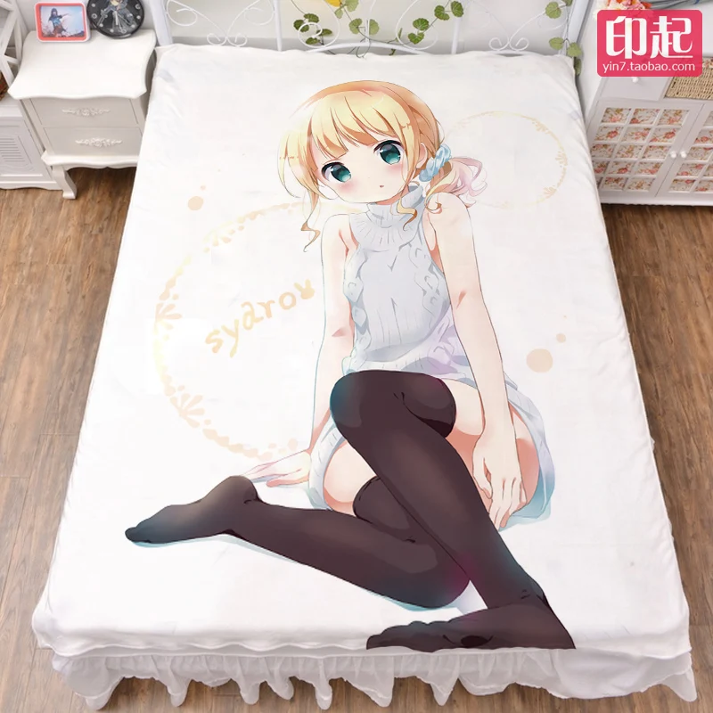 August update Anime это заказ кролика? Hoto Kokoa & Kafuu Chino простыня для молока и фланелевое