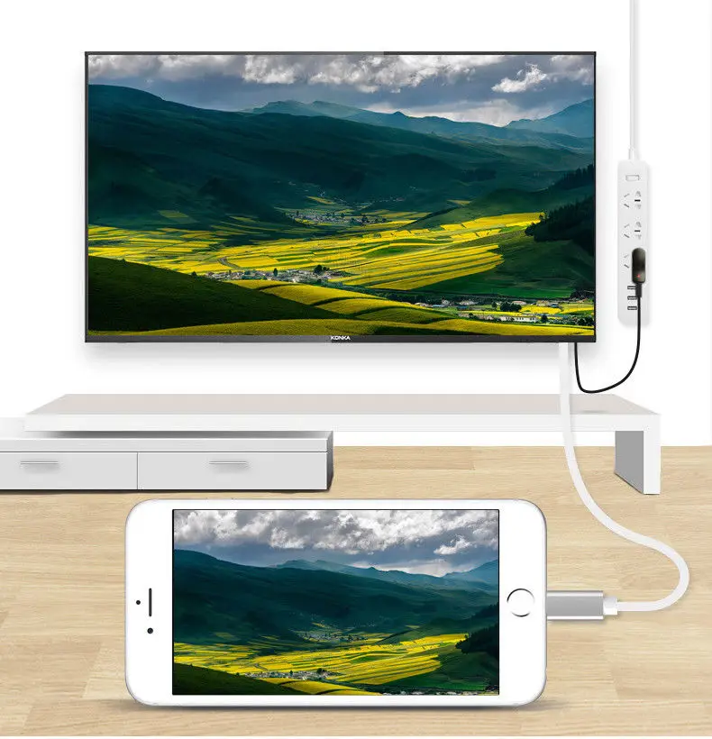 Телефон к телевизору для iPhone Xs XR 6 7 8 PLUS Аудио Видео адаптер hdmi кабель экран