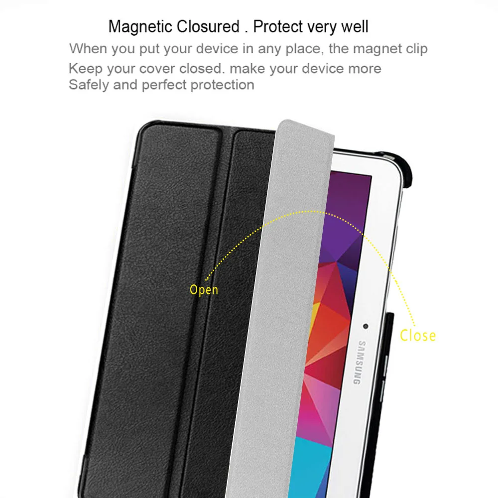 Чехол подставка из искусственной кожи для Samsung Galaxy Tab 4 10 1 SM T530 T531 T535 чехол планшета