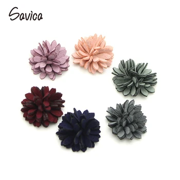 

Savica 10pcs/lot Artificial Daisy Flowers Suede Fabric For Wedding Headdress Christmas DIY Scrapbook Crafts Accessories LX533