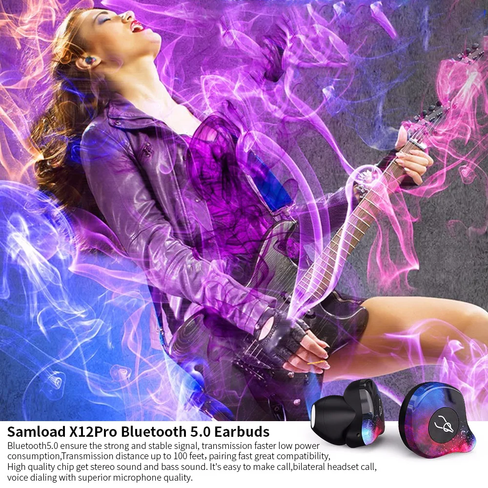 Samload Bluetooth 5,0 наушники спортивные беспроводные наушники стерео гарнитура с зарядным устройством для samsung xiaomi sony iPhone