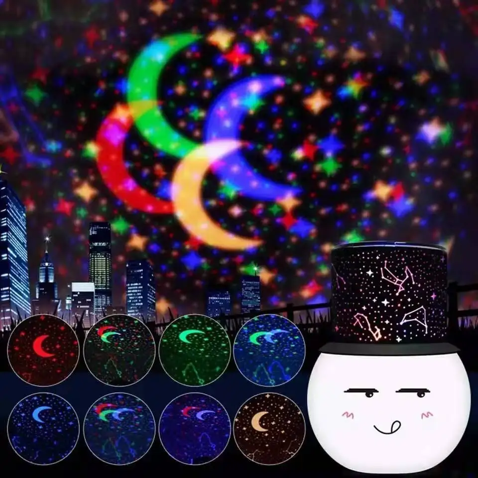 

Colorful Led Projector Starry sky night Lamp Gift Charming Valentine'S Day Romantic Birthday Gift Rotating Night Light