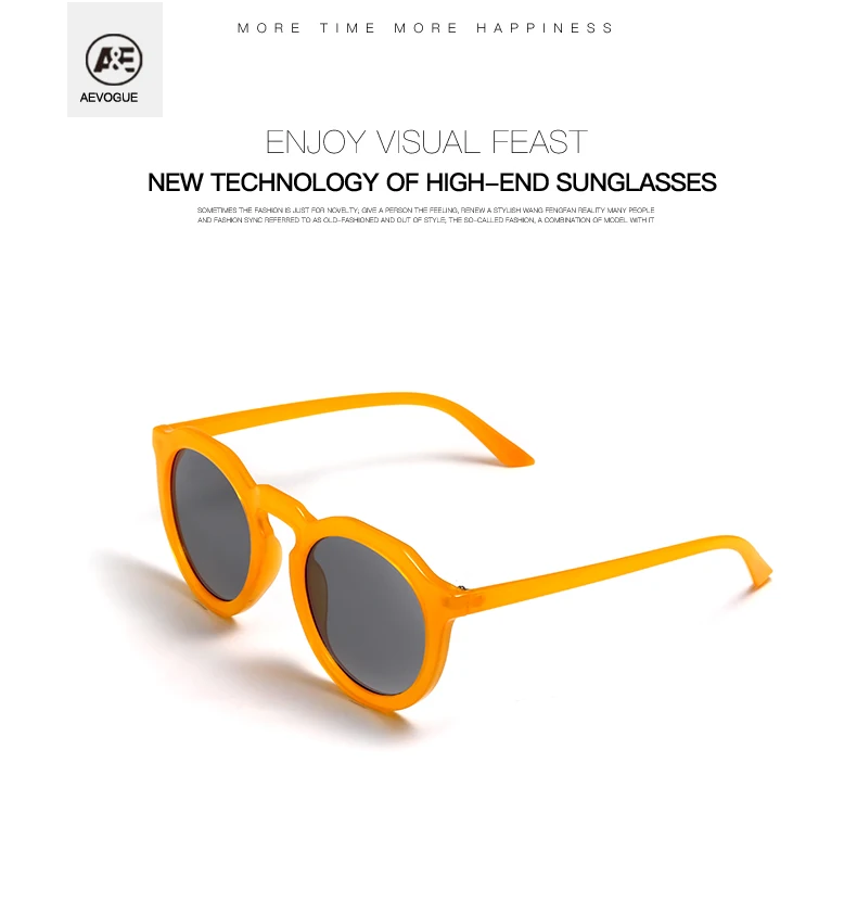 Солнцезащитные очки AEVOGUE Для женщин Кошачий глаз Желе Пластик кадр ретро очки фирменный дизайн Feminino Симпатичные Óculos де Sol UV400 AE0651