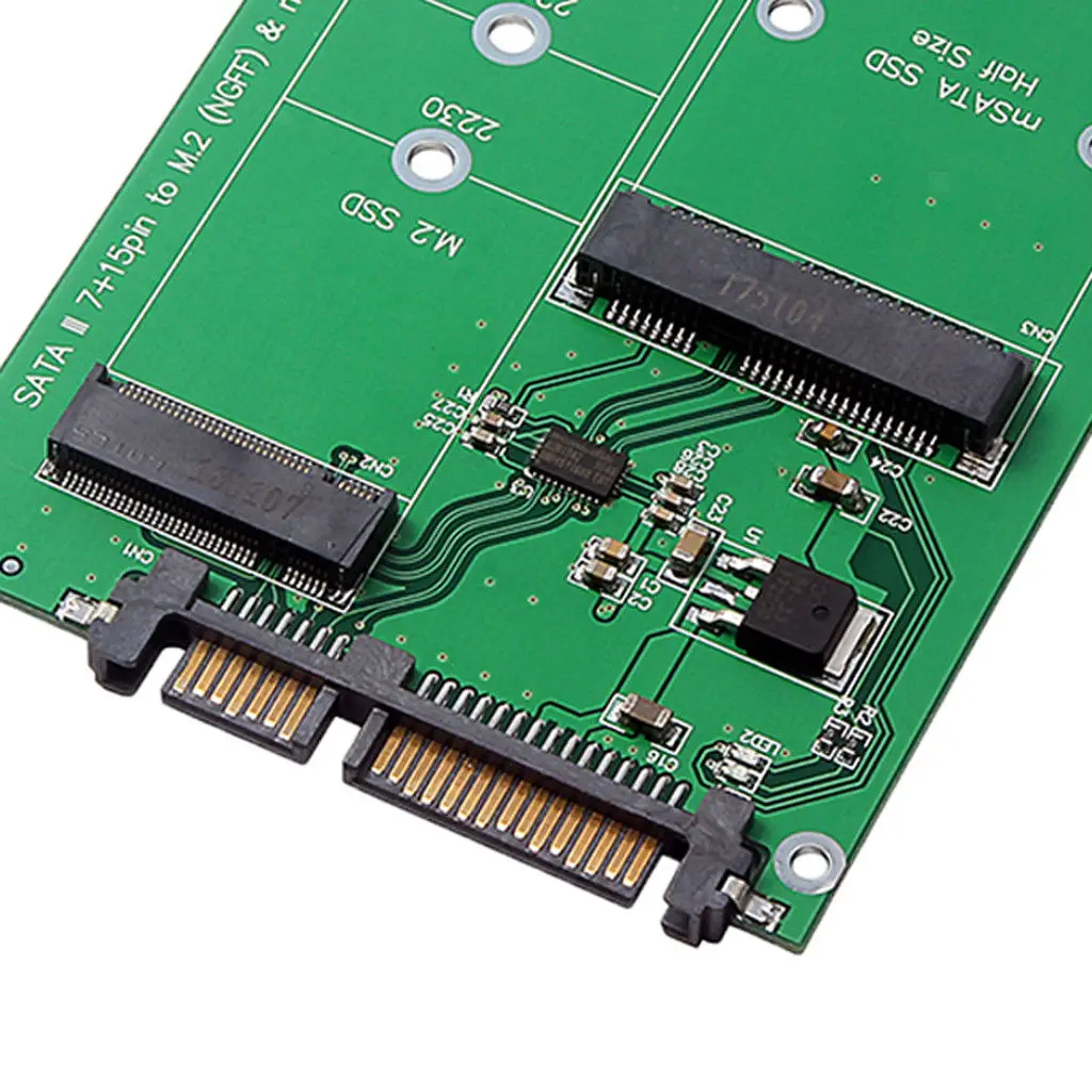 2,5 дюймов M.2 NGFF MSATA 2-в-1 несколько размер затрудняетесь в выборе правильного размера? SSD SATA III конвертер карты