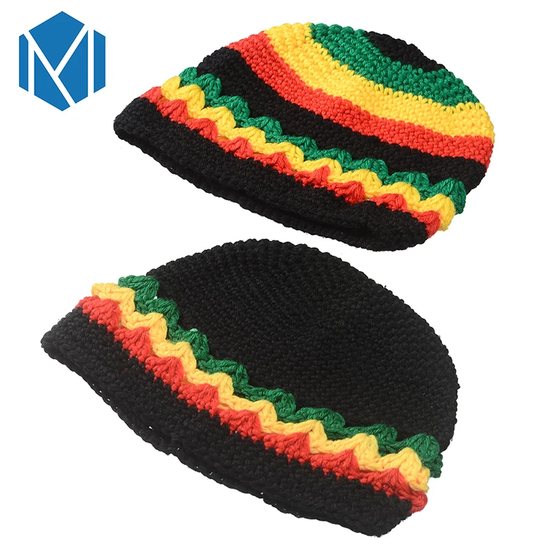 Вязаная шапка в полоску C стиле хип хоп на Ямайке|beanie hat|hat rastagorro gorro |