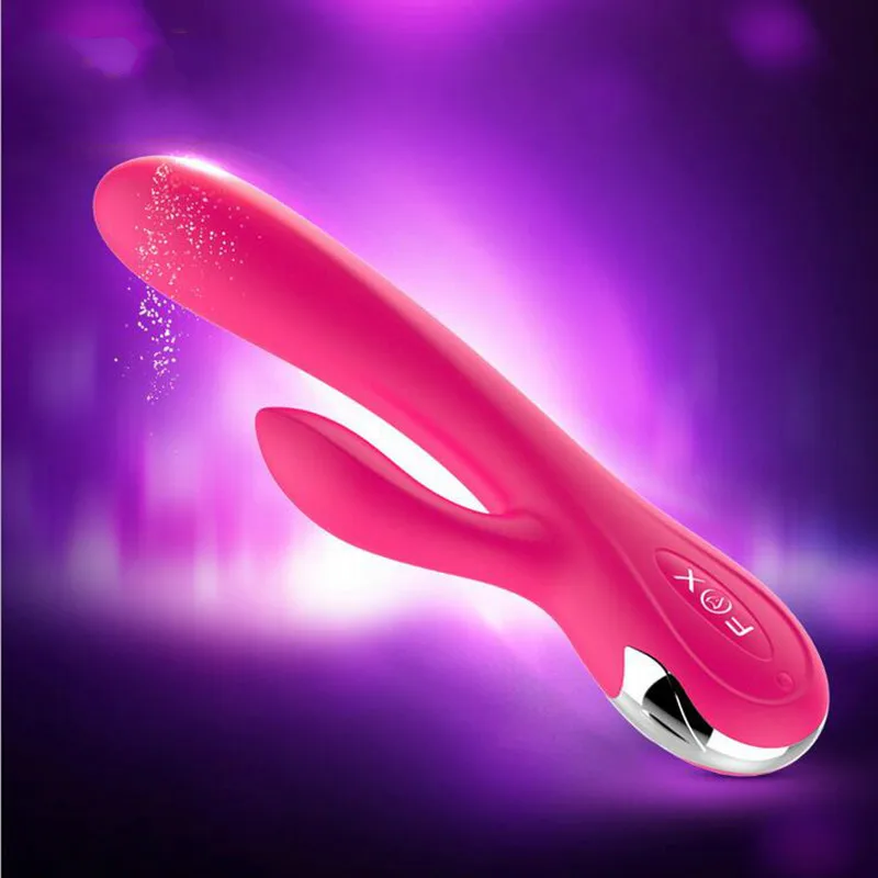 Лиса двойной вибрации G Spot вибратор силиконовая зарядка Mute 7 Скорость spot