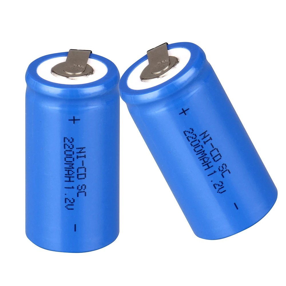 

1pc Sub C SC Ni-CD Battery 22*42mm 1.2V 2200mAh Rechargeable NI-CD Batteries With Protector Board For Electronic Tools