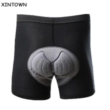 XINTOWN Мужская спортивная одежда под велосипед велосипедные шорты для езды/черное нижнее белье для велоспорта, шорты с серой гелевой подкладкой удобные трусики