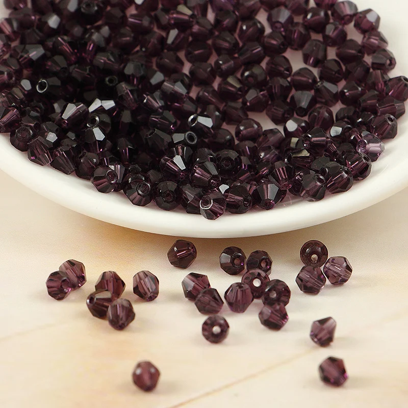 

K9 Crystal Grade AAAA 5301# 3mm 4mm 6mm 8mm Amethyst color Crystal Bicone Beads