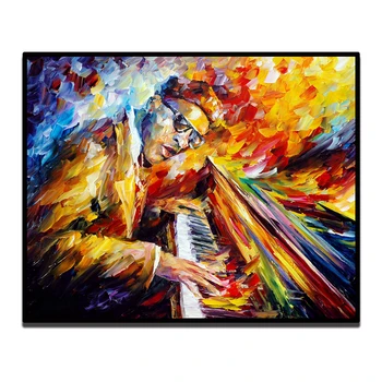 

Palette Knife Printed On Canvas Painting For Home Office Hotel Wall Decor Art Famous Musicians Impressive Performance Picture
