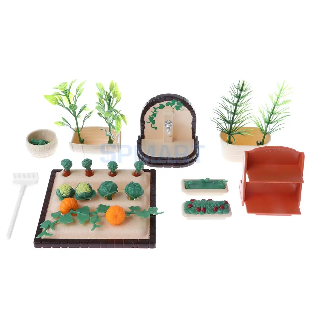 MagiDeal 1Set 112 Miniature Mini Dollhouse Garden Vegetable Plants
