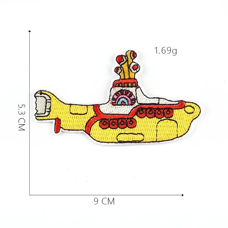 Мультфильм корабль якорь вышитые патчи железа на для одежды рулевое колесо цветок Аппликации Цветок подводная лодка значки Parches