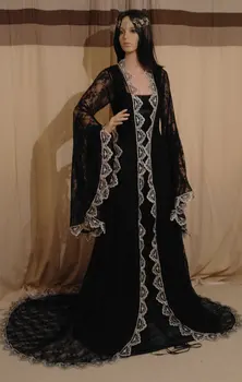 

Renaissance Medieval Victorian Fantasy Vintage Handfasting Theater Dress Custom Made