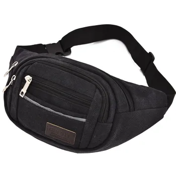 

Woman Man Bag Fashion Neutral Canvas Solid Color Casual Sports Pockets Shoulder nerka saszetka fanny packs 2019 sac banane