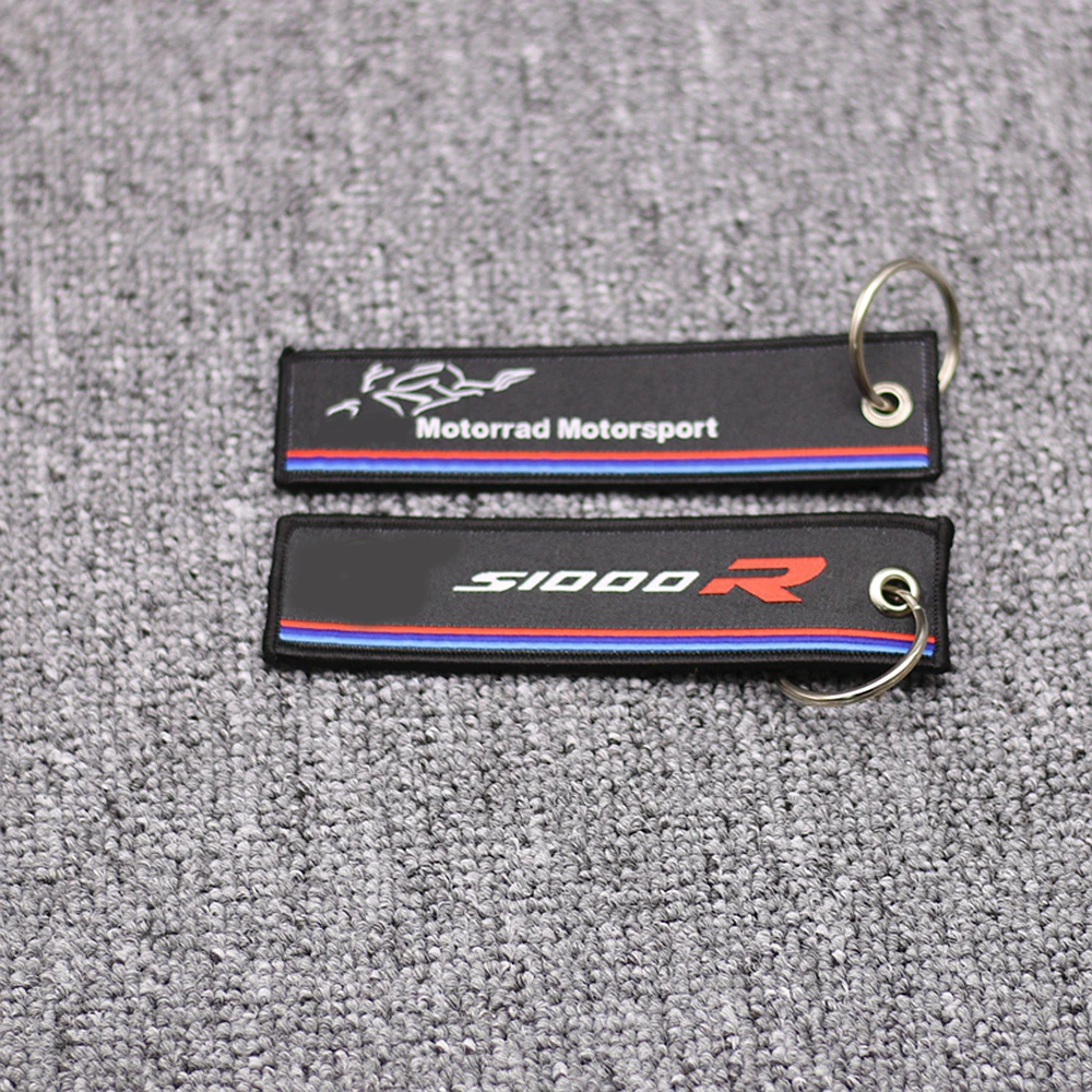 

New Arrival Embroidery Key Holder Chain Collection Keychain for BMW S1000R S1000 R Motorcycle Badge Keyring
