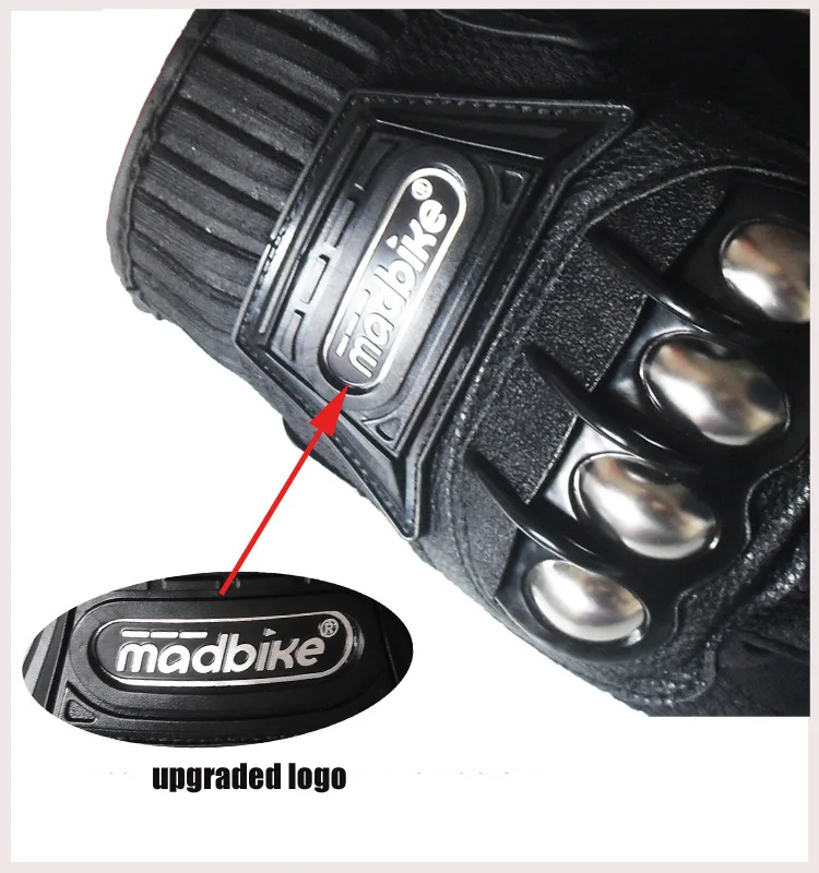 Сплав сталь Madbike Мотоциклетные Перчатки защитные Guantes Luvas Para Motor черный синий красный