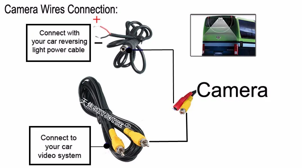 Night vision Red IR CCD HD rear view camera car license plate frame camera Light 170 backup parking rear car plate camera Black (3)