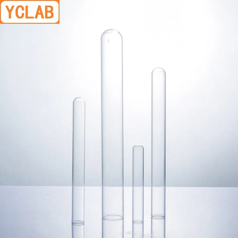 YCLAB 10 шт. 18*180 мм стеклянная пробирка плоский рот боросиликатного 3,3 стекло высокой термостойкости посуда