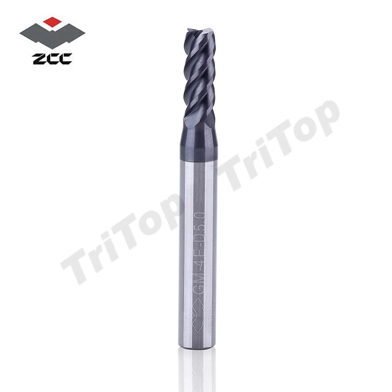 5pcs/lot GM-4E-D5.0 cnc mills milling cutter TiAIN coated solid carbide 4 flute 5mm end mill zcc ct