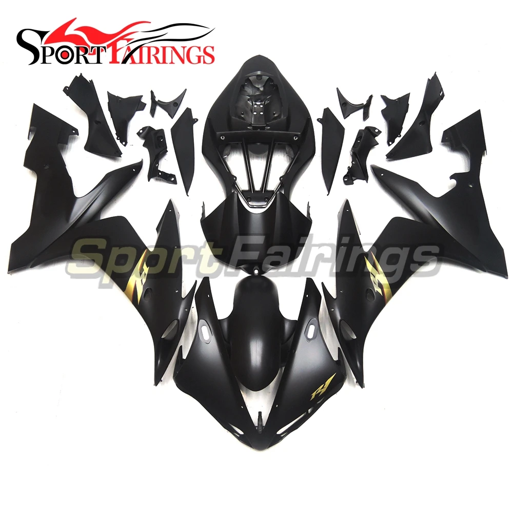 

Complete Fairings For Yamaha YZF R1 04 05 06 2004 2005 2006 Injection ABS Plastics Motorcycle Fairing Kits Black Gold Decal