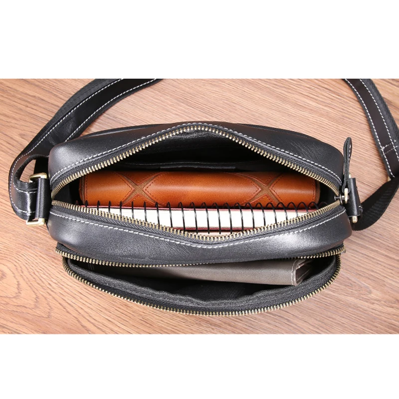 AETOO Leather men's Singles shoulder bag trend mini bag men head layer cowhide Casual crossbody bag