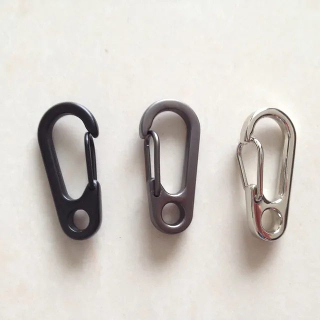 US $2.71 10pcs Classic Mini Carabiner Keychain Hanging Buckle Spring Camping Hiking carabiner clip keychain