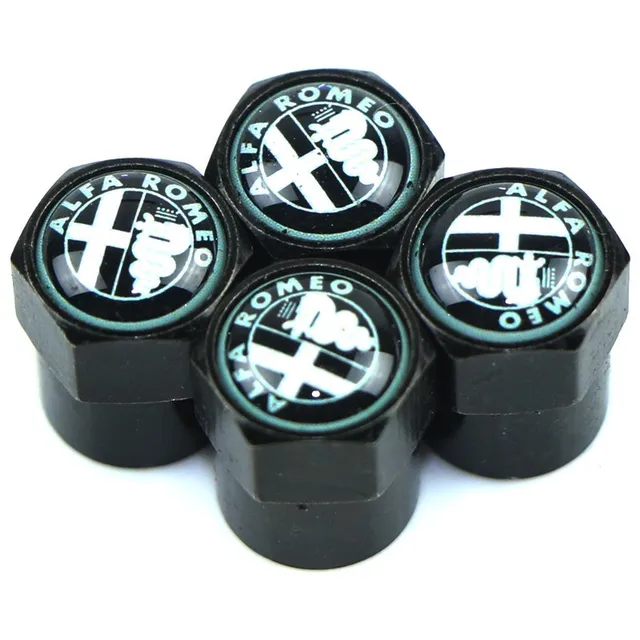 4pcs Carbon black Cap Car Wheel Tire Valve Cap Tyre Stem Air Caps