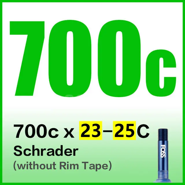 FOSS велосипедная труба шины Schrader/Presta 16/20/24/26/27,5/27/700C дорога MTB велосипед внутренняя труба резиновая велосипедная шина прокол - Цвет: 700C x 23 to 25C AV
