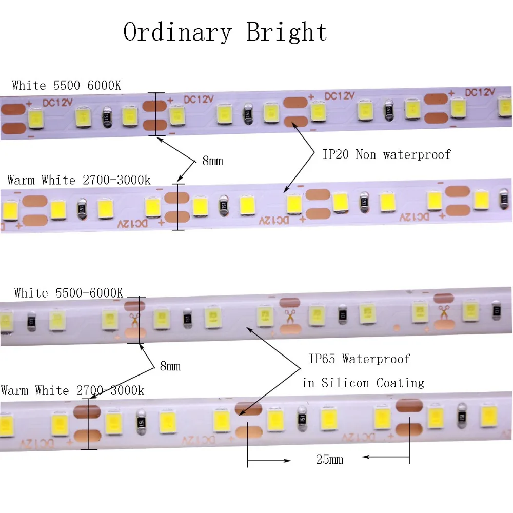 2835 120 светодиодный s/meter 600 светодиодный s/5 m 4000k neuter натуральный теплый белый светодиодный гибкий светодиодный ленточный гибкий светодиодный осветительный скотч DC12V водонепроницаемый
