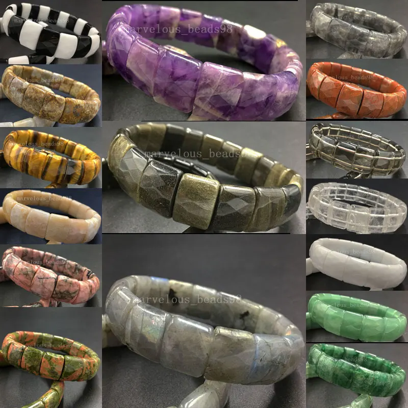 В виде граненых стеклянных Mookaite Тигрового Глаза флюорит Синий Песок Lapis Lazuli