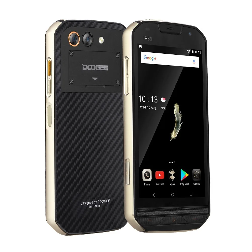 

DOOGEE S30 IP68 Waterproof Phone 5.0" 2GB RAM 16GB ROM Android 7.0 Dual Camera 5580mAh 4G LTE Fingerprint Phone