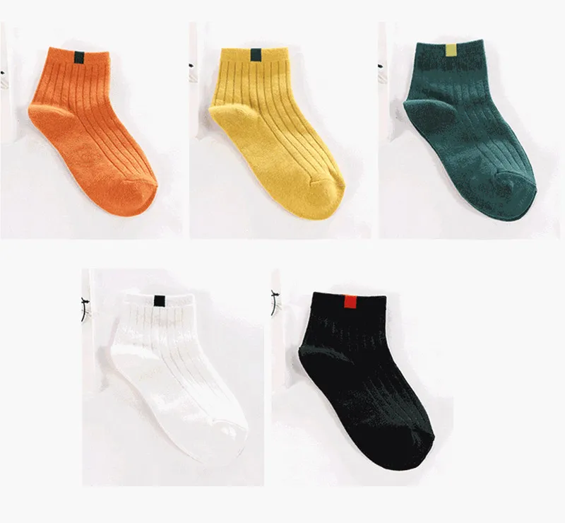 5 пар/лот; женские хлопковые носки; сезон весна-лето-осень; Милые Носки ярких цветов; женские носки; тапочки для девочек; Meias