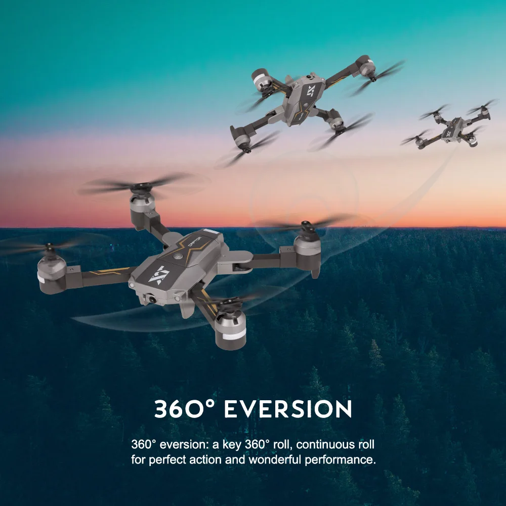 Attop X-Pack 8 2.0MP Camera RC Drone Quadrocopter Wifi FPV Foldable Mini Drone Altitude Hold Optical Flow Positioning Dron (18)