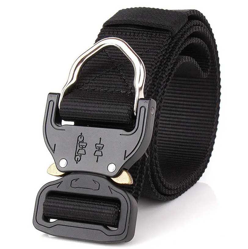 

Men's canvas belt Metal insert buckle military nylon Training belt Army tactical belts for Men hunting male strap belt