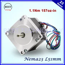 NEMA23 stepper motor 57X51mm 2.8A 1.1N.m stepping motor 157Oz-in Nema 23 CNC for router engraving milling machine 3D printer