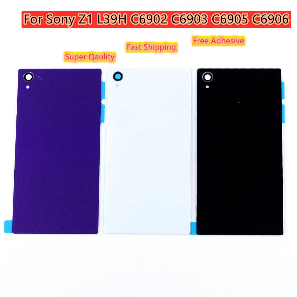Задний Стекло задняя Корпус Крышка для sony Xperia Z1 L39H C6902 C6903 C6905 C6906 Батарея запасная