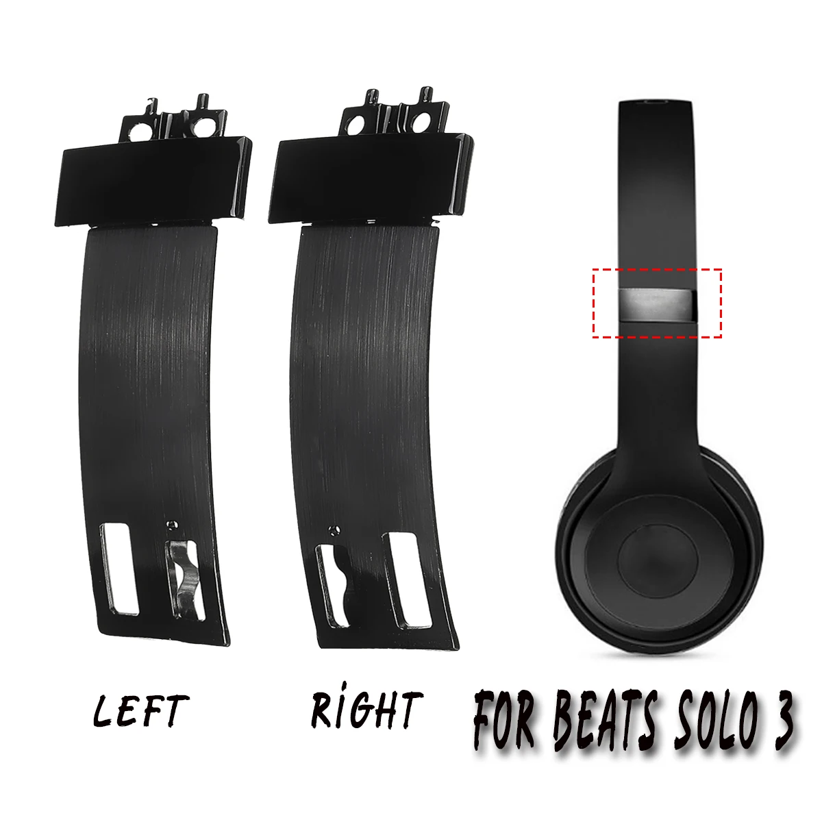 

Earphone Metal Hinge Folding Replacement parts for Beats by dr dre Solo 3.0 Black Left/Right Headband Repair Headset Accessories