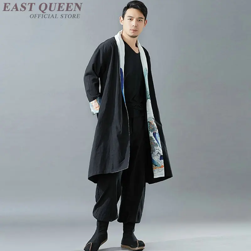 Traditional chinese dress men asian clothes wing chun clothing oriental robe chinese traditional costume KK2231 Y