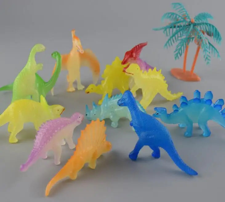 12 шт./компл. ночник фосфоресцирующий динозавр фигурка Подарочная игрушка для детей Детские игрушки и хобби